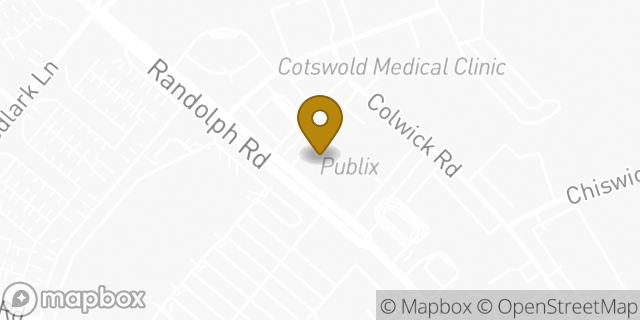 Map showing the location of Publix in Charlotte, NC 28211
