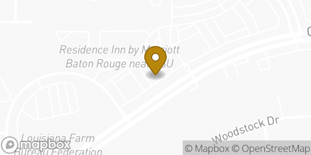 Map showing the location of Starbucks in Baton Rouge, LA 70809