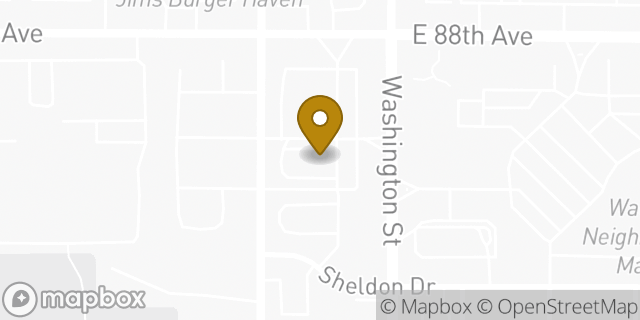 Map showing the location of Dunkin' in Thornton, CO 80229