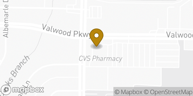 Map showing the location of ATM CVS in Farmers Branch, TX