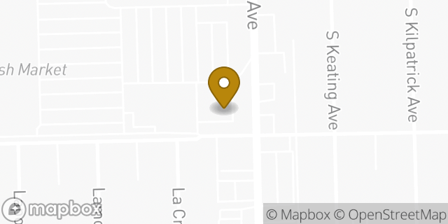 Map showing the location of Starbucks in Burbank, IL 60459