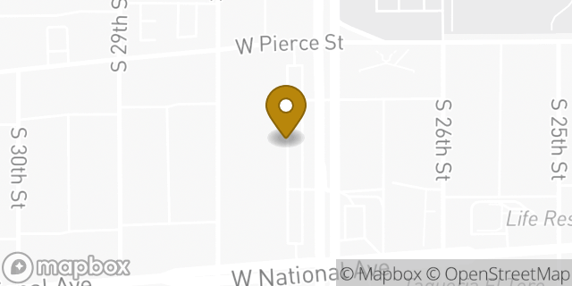Map showing the location of Subway in Milwaukee, WI 53215