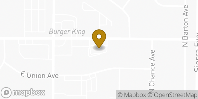 Map showing the location of Clinton Ave in Fresno, CA 93703