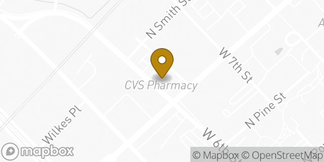 Map showing the location of ATM CVS in Charlotte, NC