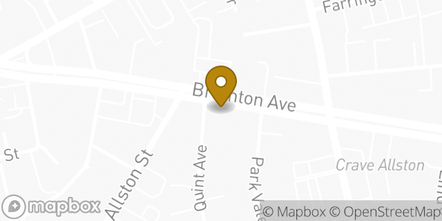 Map showing the location of Bank of America Walk-Up ATM | Brighton Avenue in Allston, MA 02134