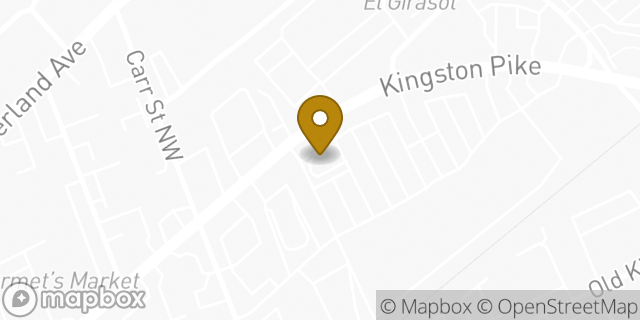 Map showing the location of Starbucks in Knoxville, TN 37919