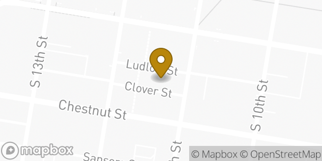 Map showing the location of WeWork 1100 Ludlow St in Philadelphia, PA 19107