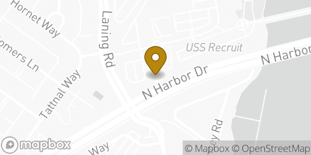 Map showing the location of Starbucks in San Diego, CA 92106