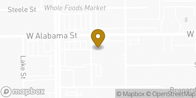 Map showing the location of Chase Bank in Houston, TX 77098