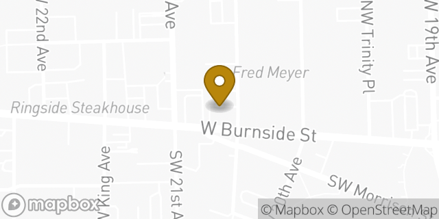 Map showing the location of Portland, OR (West Burnside) in Portland, OR 97209
