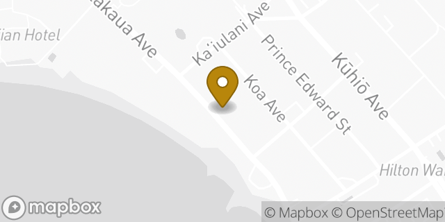 Map showing the location of Sunglass Hut in Honolulu, HI 96815