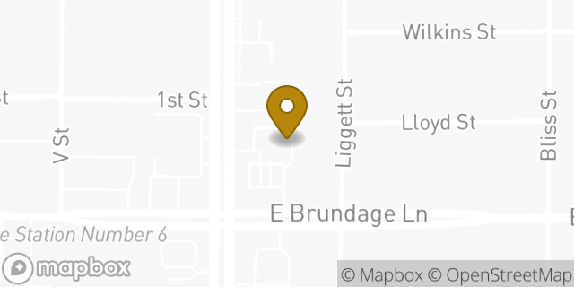 Map showing the location of Amazon Locker - Diadem in Bakersfield, CA 93307
