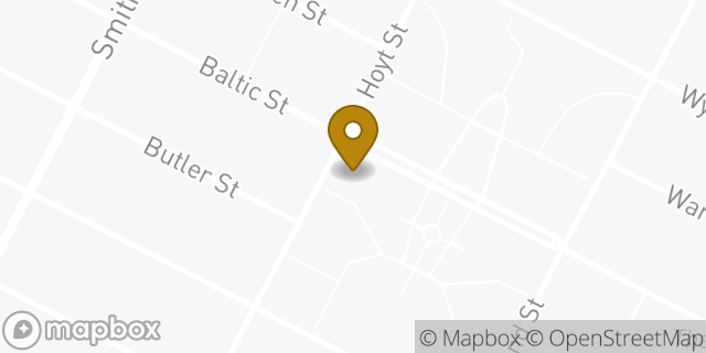 Map showing the location of Amazon Locker - Mosbey in Brooklyn, NY 11217