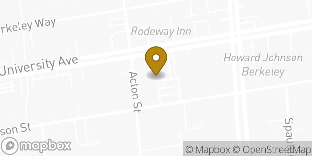 Map showing the location of Starbucks in Berkeley, CA 94702
