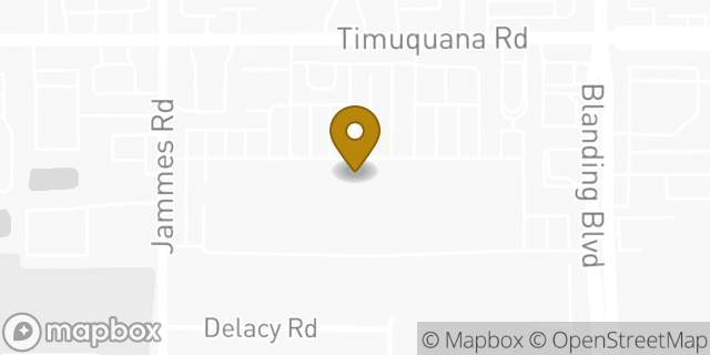 Map showing the location of Amazon Locker - Thoroughness in Jacksonville, FL 32210