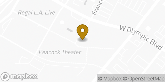 Map showing the location of Starbucks in Los Angeles, CA 90015