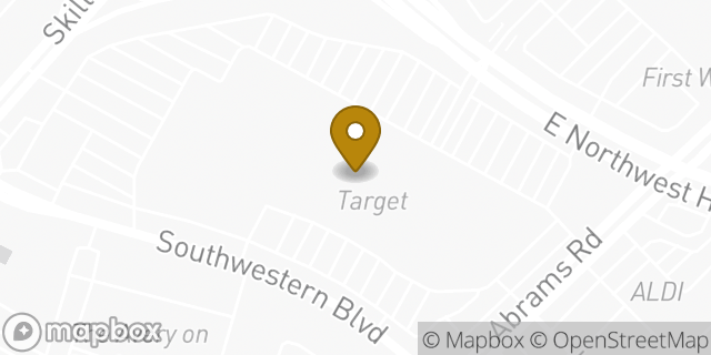 Map showing the location of Target in Dallas, TX 75214