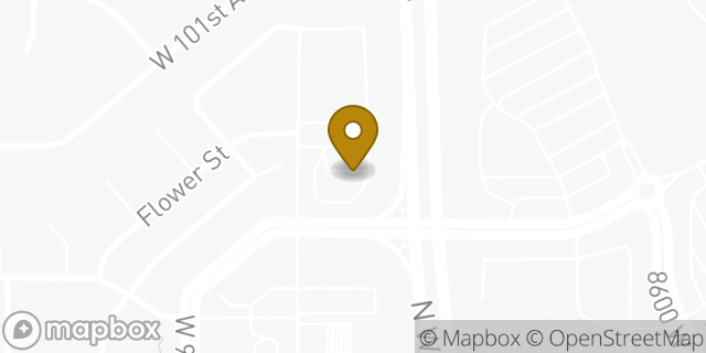 Map showing the location of Starbucks in Westminster, CO 80021
