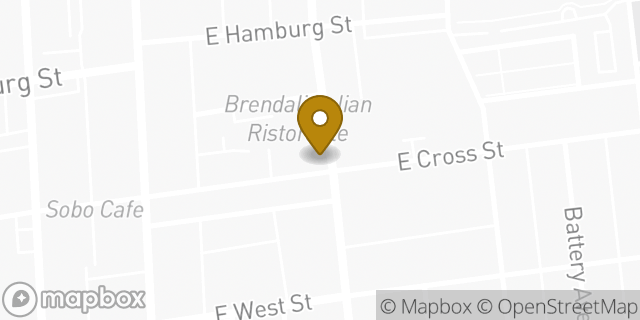Map showing the location of Bank of America in Baltimore, MD 21230