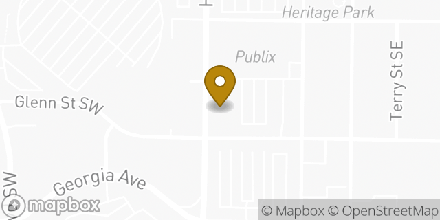 Map showing the location of The UPS Store in Atlanta, GA 30312