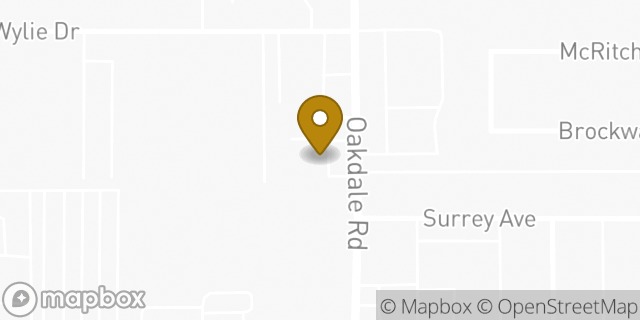 Map showing the location of Dunkin' in Modesto, CA 95355