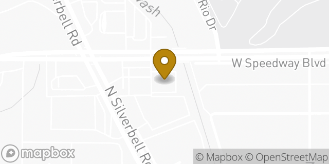 Map showing the location of AutoZone in Tucson, AZ 85745