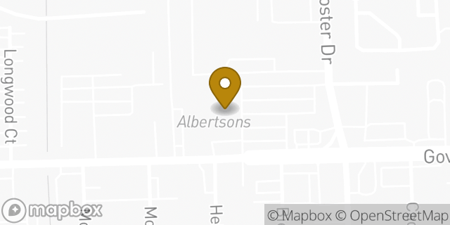 Map showing the location of Albertsons in Baton Rouge, LA 70806