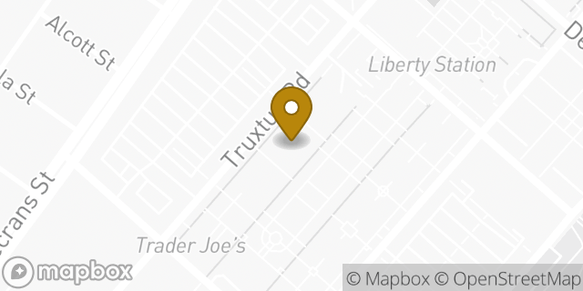 Map showing the location of Coinme in San Diego, CA 92106
