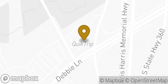 Map showing the location of QuikTrip in Arlington, TX 76002