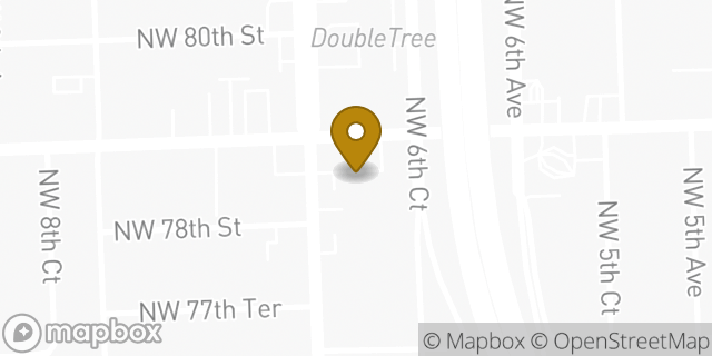 Map showing the location of 7-Eleven in Miami, FL 33150