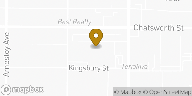 Map showing the location of Amazon Locker - Redfern in Granada Hills, CA 91344