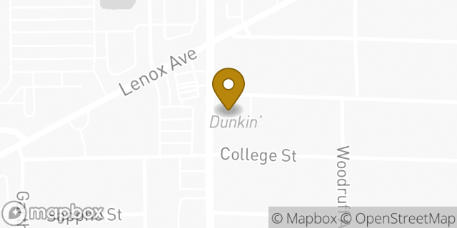 Map showing the location of Dunkin' in Jacksonville, FL 32205