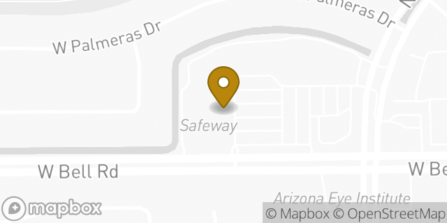 Map showing the location of Starbucks Coffee Company in Sun City, AZ 85351