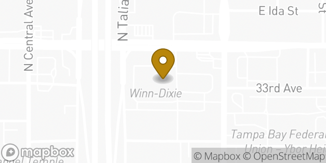 Map showing the location of ATM Winn Dixie in Tampa, FL
