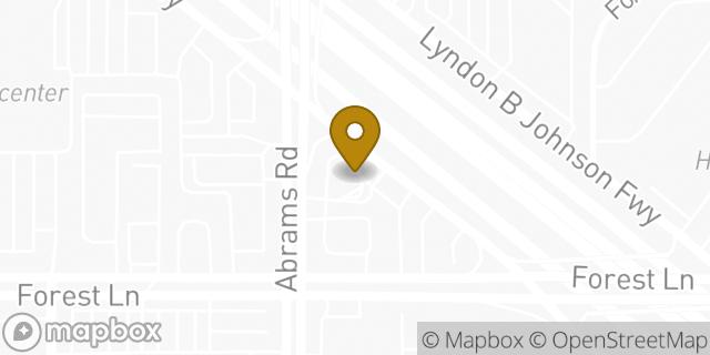 Map showing the location of McDonald's in Dallas, TX 75243