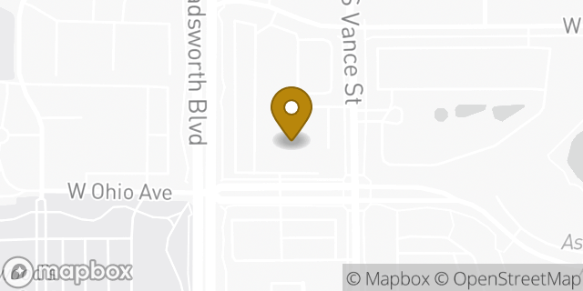 Map showing the location of FedEx ShipSite in Denver, CO 80226