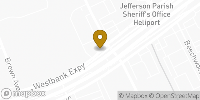 Map showing the location of Harvey - Servicio de Entrega in Harvey, LA 70058