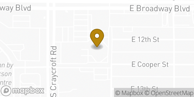 Map showing the location of FedEx ShipSite in Tucson, AZ 85711