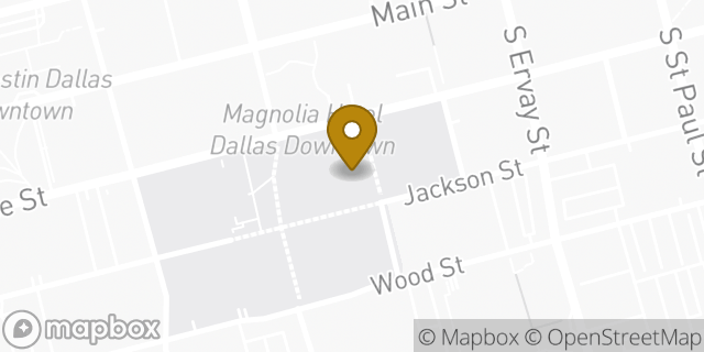 Map showing the location of Starbucks in Dallas, TX 75202