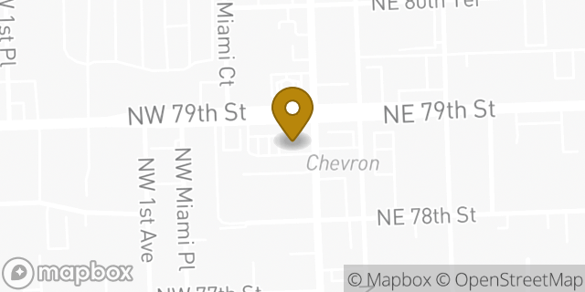 Map showing the location of ATM 7ELEVEN, INC. in Miami, FL 33138