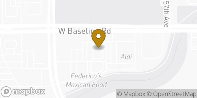 Map showing the location of W Baseline Rd & S 59th Ave in Laveen Village, AZ 85339