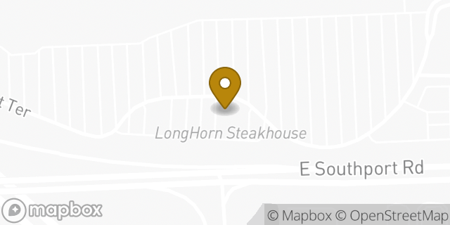 Map showing the location of LongHorn Steakhouse in Indianapolis, IN 46237