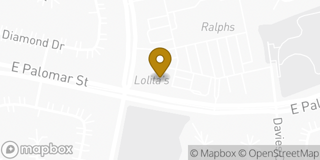 Map showing the location of Starbucks in Chula Vista, CA 91911