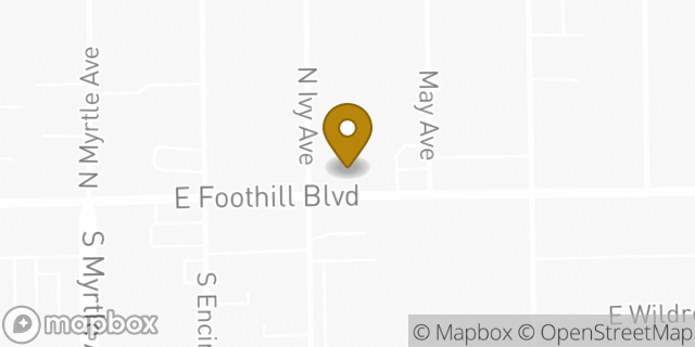 Map showing the location of Brookdale Monrovia in Monrovia, CA 91016