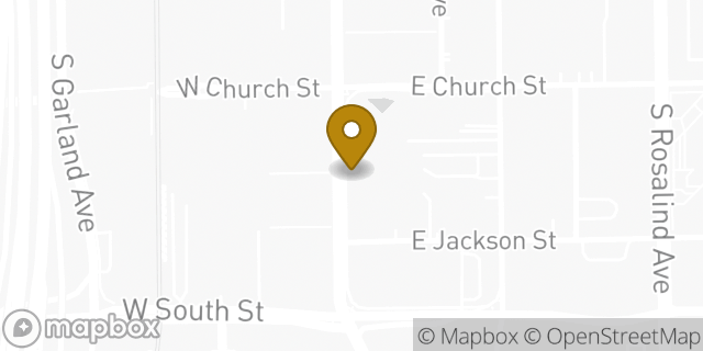 Map showing the location of Dunkin' in Orlando, FL 32801