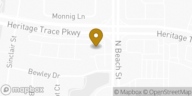 Map showing the location of Amazon Locker - Bleu in Fort Worth, TX 76244
