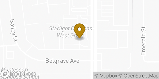 Map showing the location of Starbucks in Garden Grove, CA 92845
