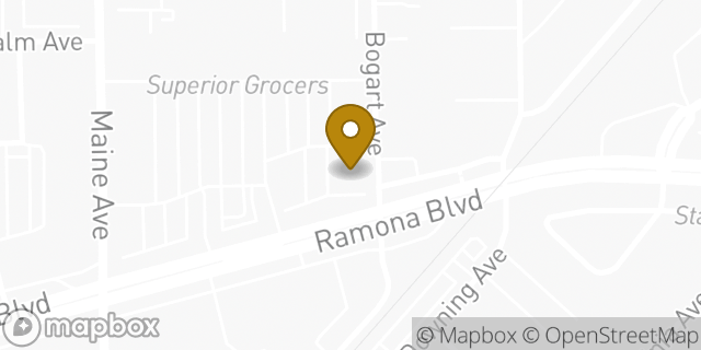 Map showing the location of Ramona in Baldwin Park, CA 91706