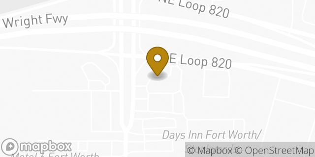 Map showing the location of Amazon Locker - Aldebrando in Fort Worth, TX 76106