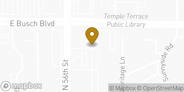 Map showing the location of Chase Bank in Temple Terrace, FL 33617